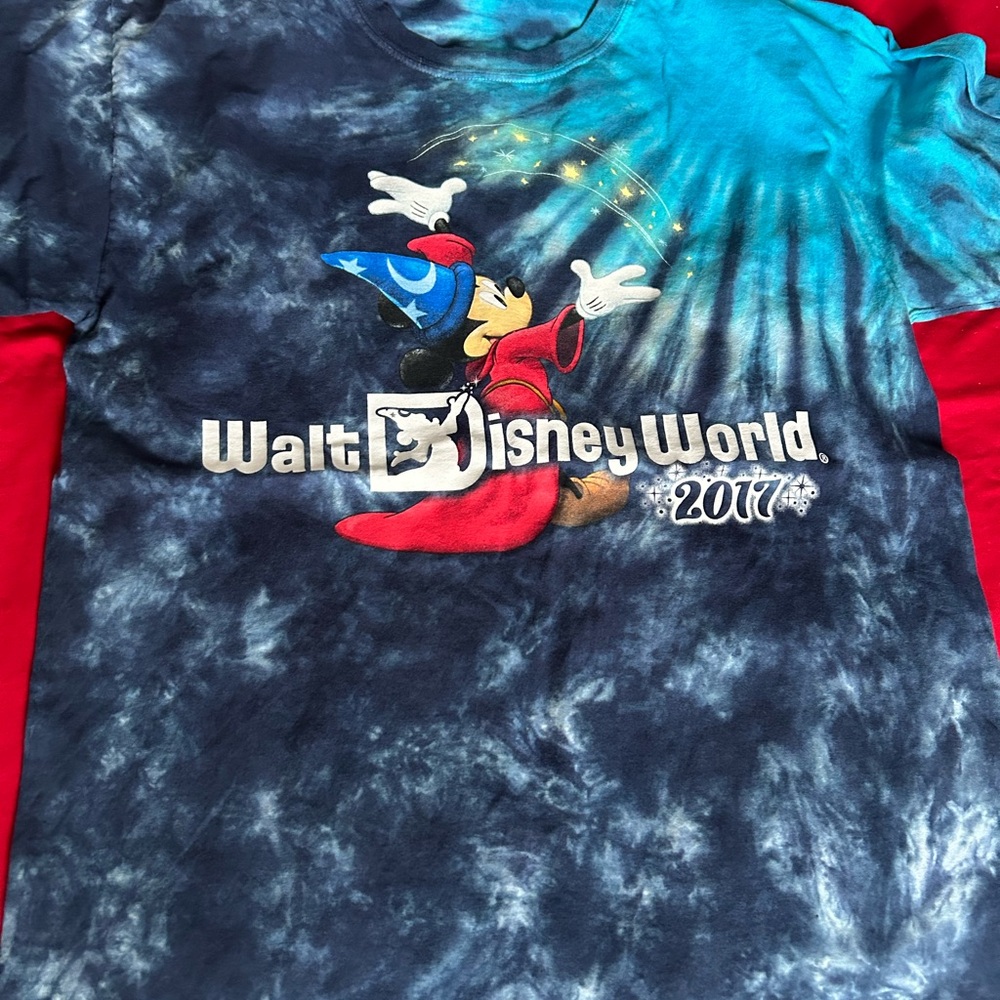 Disney World Blue Tie-Dye Shirt